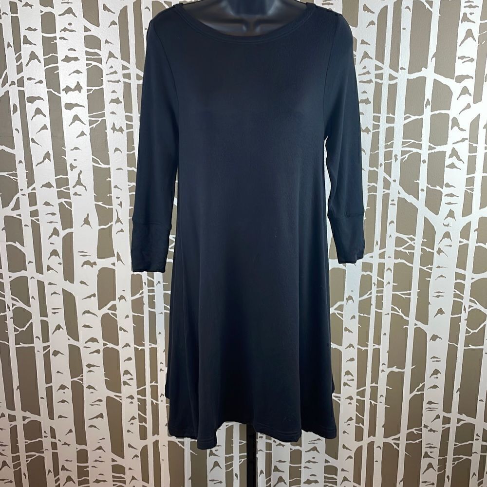 Lou & Grey Signaturesoft 3/4 Sleeve Lounge Fit & Flare Dress sz XS
